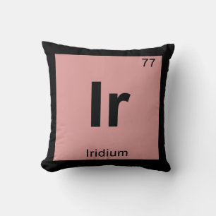 Ir - Iridium Chemie Periodiek Systeem Symbool Kussen