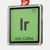 Ir - Irish Coffee Chemistry Periodic Table Symbol Metalen Ornament (Links)