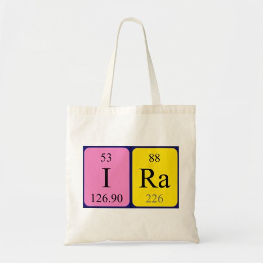 Ira periodiek table name canvas tas (Voorkant)