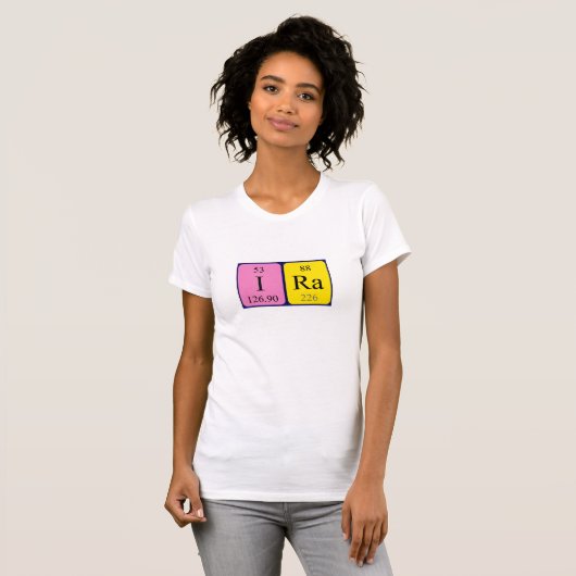 Ira periodiek table name shirt (Voorkant volledig)