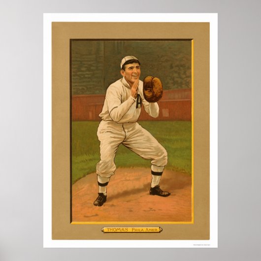 Ira Thomas Athletics Baseball 1911 Poster (Voorkant)