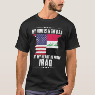 Iraaks Amerikaans patriot Grown Proud Home Heart V T-shirt