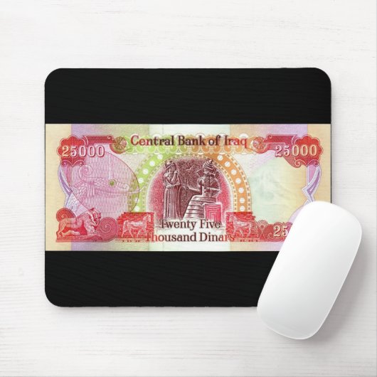 Iraaks Dinar Mousepad Muismat (Met muis)