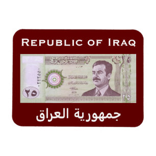 Iraakse dinar met Saddam Hoessein Magneet