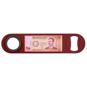 Iraakse dinar met Saddam Hoessein Speed Flessenopener