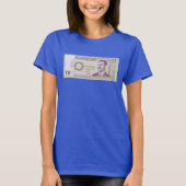 Iraakse dinar met Saddam Hoessein T-shirt (Voorkant)
