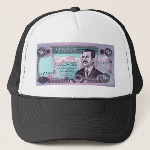 Iraakse dinar met Saddam Hoessein Trucker Pet