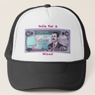 Iraakse dinar met Saddam Hoessein Trucker Pet