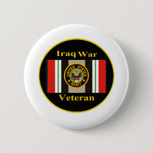 Iraakse krijgsveteraan "Army" Pin Ronde Button 5,7 Cm