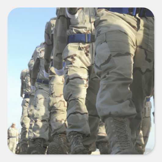 Iraakse luchtmacht werft mars vierkante sticker (Voorkant)