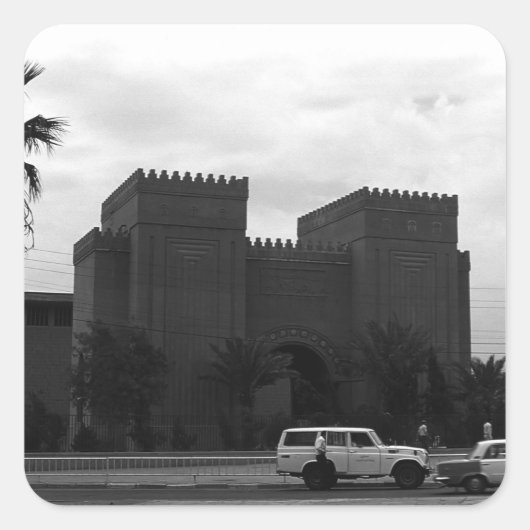 Iraakse museum in Bagdad 1970 Vierkante Sticker (Voorkant)