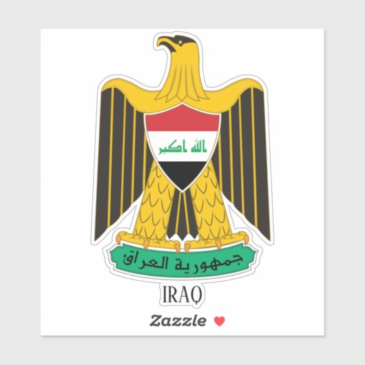 Iraakse nationale wapenschild patriottisch sticker (Vel)