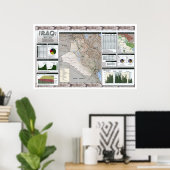 Iraakse oliefacten - kaart 2002 poster (Thuiskantoor)
