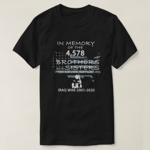 Iraakse oorlog 2003-2020 in Memory Veterans Dag T-shirt
