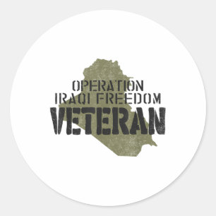 Iraakse oorlogsveteranen Operatie Iraqi Freedom Ve Ronde Sticker