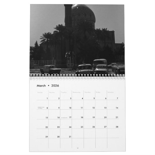 Iraakse pap 1970 Kalender (Mar 2026)