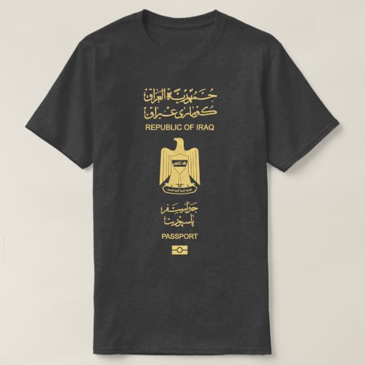 Iraakse paspoort t-shirt (Design voorkant)