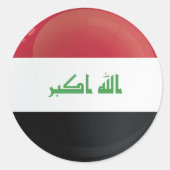 Iraakse ronde-pictogramvlag ronde sticker (Voorkant)