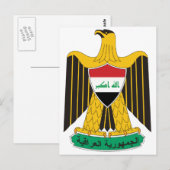 Iraakse staatsmunt van het heraldry-symbool briefkaart (Voorkant / Achterkant)