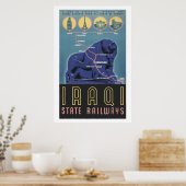Iraakse staatsspoorwegen poster (Keuken)
