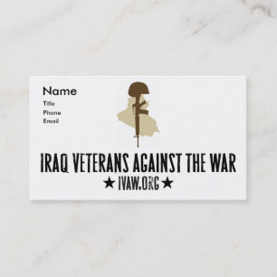 Iraakse veteranen tegen de Visitekaartjes van de o