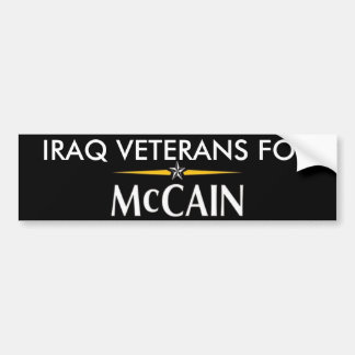 Iraakse veteranen voor McCain bumper sticker