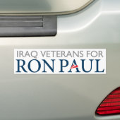Iraakse veteranen voor Ron Paul Bumpersticker (Op auto)