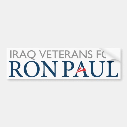 Iraakse veteranen voor Ron Paul Bumpersticker (Voorkant)