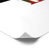 Iraakse vlag ا ع ا ق Arabisch en Engels WordArt Poster (Hoek)