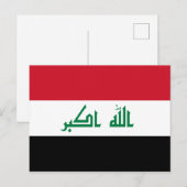 Iraakse vlag - Briefkaart (Voorkant / Achterkant)