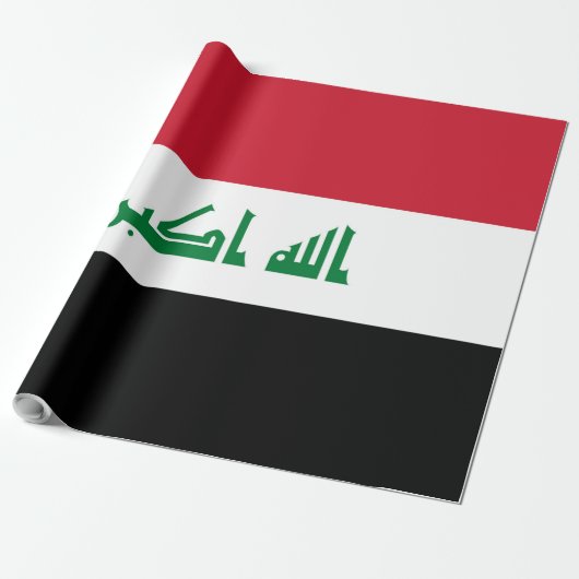 Iraakse vlag cadeaupapier (Uitgerold)