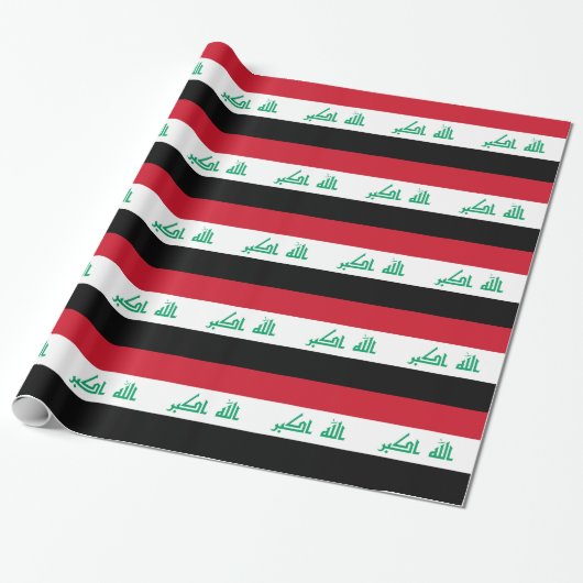 Iraakse vlag cadeaupapier (Uitgerold)