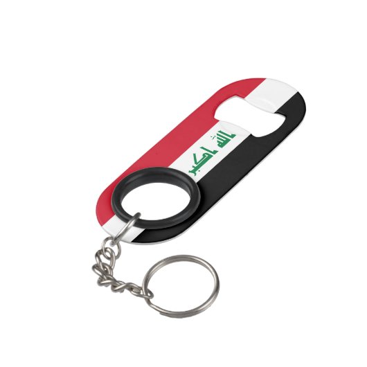 Iraakse vlag charmant patriotticum mini flessenopener (Achterkant Gekanteld)