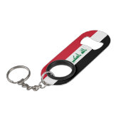 Iraakse vlag charmant patriotticum mini flessenopener (Voorkant Gekanteld)