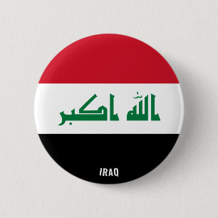 Iraakse vlag charmant patriotticum ronde button 5,7 cm