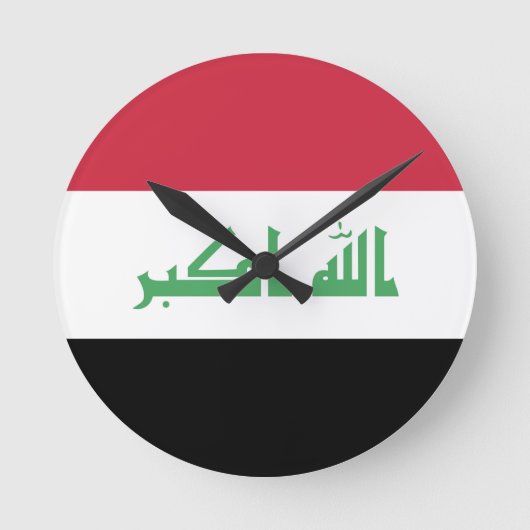 Iraakse vlag Emblem Ronde Klok (Voorkant)