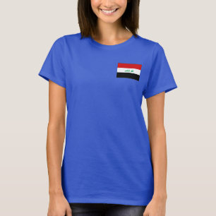 Iraakse vlag en Kaart dk T-Shirt
