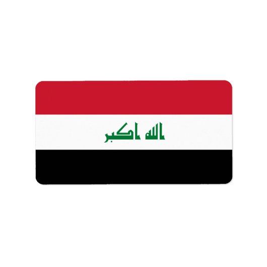 Iraakse vlag etiket (Voorkant)