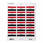 Iraakse vlag etiket (Full Sheet)