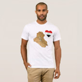 Iraakse vlag Hart en kaart T-Shirt (Voorkant volledig)