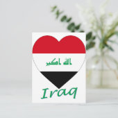 Iraakse vlag Heart Briefkaart (Staand voorkant)
