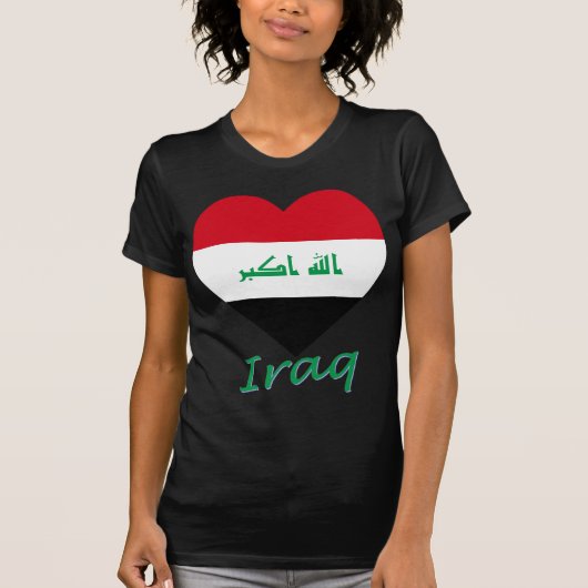 Iraakse vlag Heart T-shirt (Voorkant)