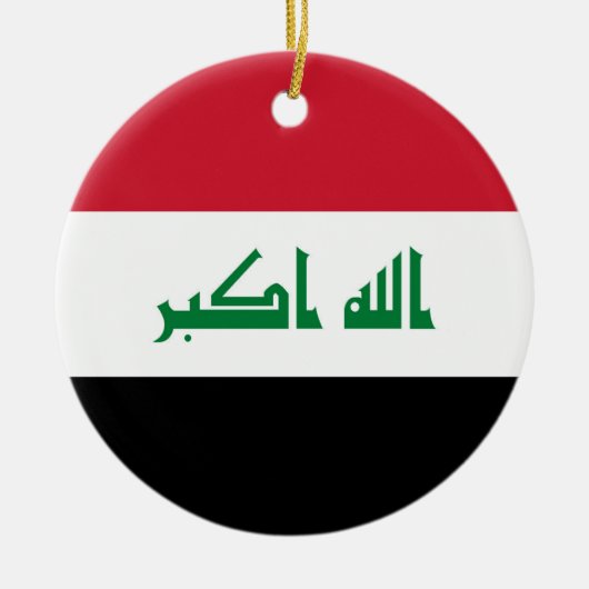 Iraakse vlag keramisch ornament (Voorkant)