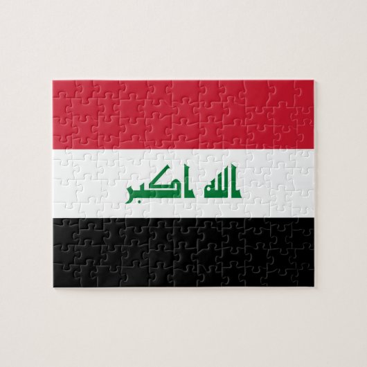 Iraakse vlag legpuzzel (Horizontaal)