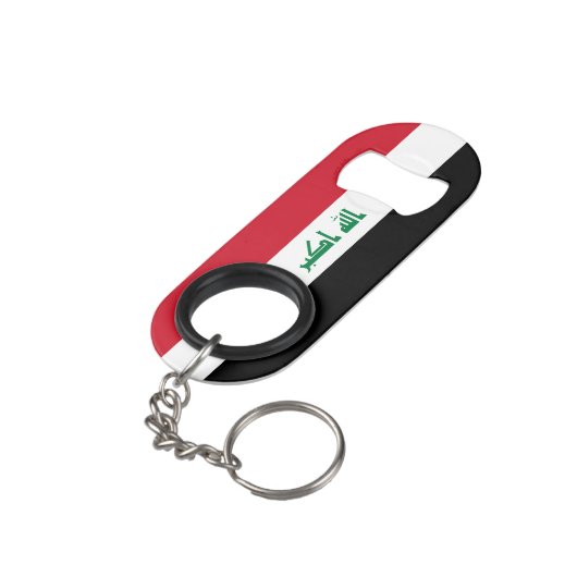 Iraakse vlag mini flessenopener (Achterkant Gekanteld)