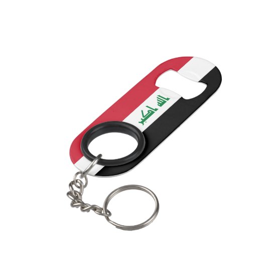 Iraakse vlag mini flessenopener (Achterkant Gekanteld)