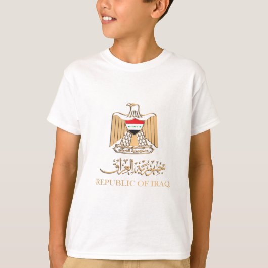 IRAAKSE VLAG OP IRAAKS EMBLEEM شعاراعلر ا ق T-SHIRT (Voorkant)