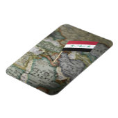 Iraakse vlag op kaart magneet (Linkerzijde)