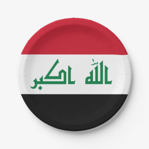 Iraakse vlag papieren bordje