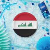 Iraakse vlag papieren bordje (Feest)